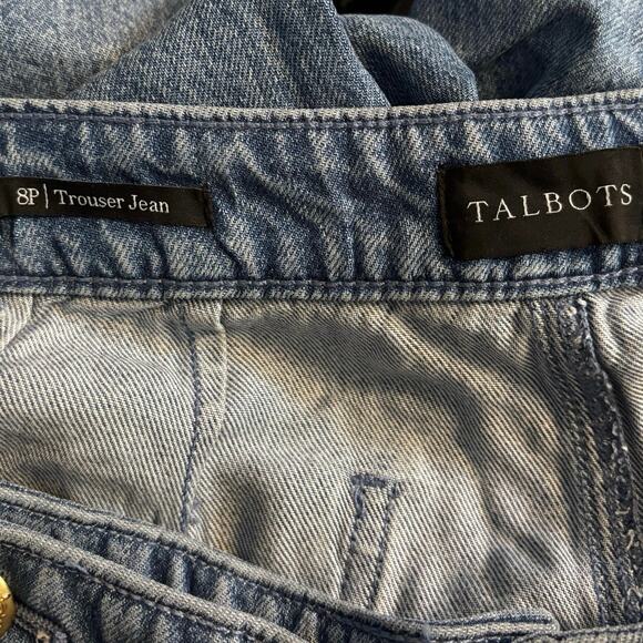 Talbots Size 8P 8 Petite Wide Leg Trouser Jeans Naomi Wash 2025 Tencel Lyocell - Picture 5 of 6